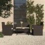 Garden furniture with 4-piece black synthetic rattan cushions by vidaXL, Garden sets - Ref: Foro24-319194, Price: 240,05 €, D...