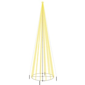 Conical Christmas tree 1134 warm white LEDs 230x800 cm by vidaXL, Christmas trees - Ref: Foro24-343498, Price: 126,99 €, Disc...