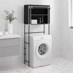 2-level black iron washer shelf 71x29.5x170.5cm by vidaXL, Towel racks - Ref: Foro24-343135, Price: 32,82 €, Discount: %