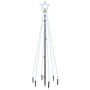 Árbol de Navidad con pincho 108 LED blanco frío 180 cm de vidaXL, Arboles de navidad - Ref: Foro24-343551, Precio: 35,04 €, D...