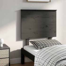 Solid gray pine wood bed headboard 79x6x82.5 cm by vidaXL, Headboards and footboards - Ref: Foro24-819147, Price: 37,82 €, Di...