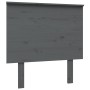 Solid gray pine wood bed headboard 79x6x82.5 cm by vidaXL, Headboards and footboards - Ref: Foro24-819147, Price: 37,84 €, Di...