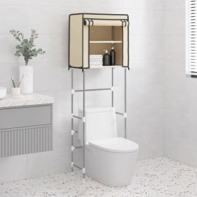 2-level shelf above toilet, cream iron, 56x30x170 cm by vidaXL, Towel racks - Ref: Foro24-343142, Price: 13,66 €, Discount: %