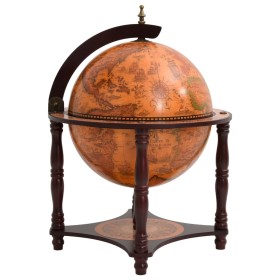 Globe wine rack solid wood eucalyptus brown by vidaXL, Wine and liquor cabinets - Ref: Foro24-343473, Price: 118,99 €, Discou...