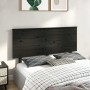 Solid black pine wood bed headboard 144x6x82.5 cm by vidaXL, Headboards and footboards - Ref: Foro24-819174, Price: 50,48 €, ...