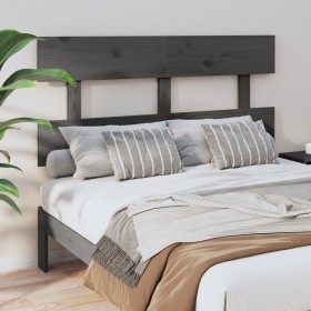 Solid gray pine wood bed headboard 138x3x81 cm by vidaXL, Headboards and footboards - Ref: Foro24-819067, Price: 40,99 €, Dis...