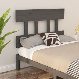 Solid gray pine wood bed headboard 103.5x3x81 cm by vidaXL, Headboards and footboards - Ref: Foro24-819107, Price: 35,99 €, D...