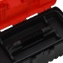 Set of 2-piece black and red polypropylene tool boxes by vidaXL, Toolboxes - Ref: Foro24-152102, Price: 28,42 €, Discount: %