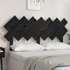 Solid black pine wood bed headboard 141x3x80.5 cm by vidaXL, Headboards and footboards - Ref: Foro24-819224, Price: 32,99 €, ...