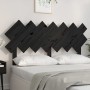 Solid black pine wood bed headboard 141x3x80.5 cm by vidaXL, Headboards and footboards - Ref: Foro24-819224, Price: 32,92 €, ...