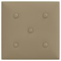 Wall panels 12 pcs synthetic leather cappuccino 30x30 cm 1.08 m²