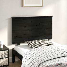 Solid black pine wood bed headboard 104x6x82.5 cm by vidaXL, Headboards and footboards - Ref: Foro24-819159, Price: 41,99 €, ...