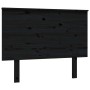 Solid black pine wood bed headboard 104x6x82.5 cm by vidaXL, Headboards and footboards - Ref: Foro24-819159, Price: 41,25 €, ...