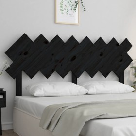 Solid black pine wood bed headboard 159.5x3x80.5 cm by vidaXL, Headboards and footboards - Ref: Foro24-819234, Price: 38,78 €...