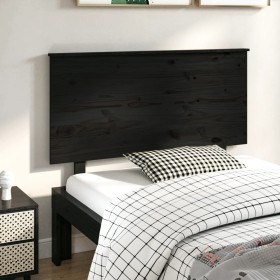 Solid black pine wood bed headboard 124x6x82.5 cm by vidaXL, Headboards and footboards - Ref: Foro24-819164, Price: 38,99 €, ...