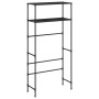 2-tier shelving unit above black iron washing machine 69x28x143 cm by vidaXL, Towel racks - Ref: Foro24-343131, Price: 26,26 ...