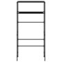 2-tier shelving unit above black iron washing machine 69x28x143 cm by vidaXL, Towel racks - Ref: Foro24-343131, Price: 26,26 ...