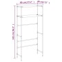 2-tier shelving unit above black iron washing machine 69x28x143 cm by vidaXL, Towel racks - Ref: Foro24-343131, Price: 26,26 ...