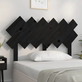 Solid black pine wood bed headboard 122.5x3x80.5 cm by vidaXL, Headboards and footboards - Ref: Foro24-819214, Price: 33,99 €...