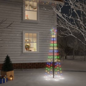 Árbol de Navidad con pincho 108 LED de colores 180 cm de vidaXL, Arboles de navidad - Ref: Foro24-343552, Precio: 35,04 €, De...