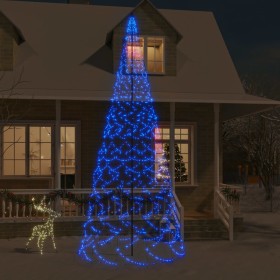 Christmas tree on flagpole 1400 blue LED 500 cm by vidaXL, Christmas lights - Ref: Foro24-343544, Price: 125,99 €, Discount: %