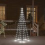 Christmas tree on flagpole 108 cold white LEDs 180cm by vidaXL, Christmas lights - Ref: Foro24-343519, Price: 19,24 €, Discou...