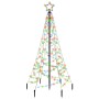 Christmas tree with spike 200 colorful LEDs 180 cm by vidaXL, Christmas trees - Ref: Foro24-343568, Price: 72,13 €, Discount: %