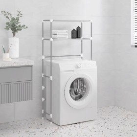 2-tier shelving over washing machine gray iron 69x28x143 cm by vidaXL, Towel racks - Ref: Foro24-343132, Price: 27,47 €, Disc...