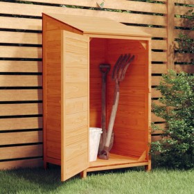 Cobertizo de jardín madera de abeto maciza marrón 55x52x112 cm de vidaXL, Cobertizos - Ref: Foro24-152181, Precio: 117,99 €, ...