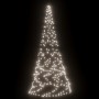 Weihnachtsbaum am Fahnenmast 200 kaltweiße LEDs 180 cm von vidaXL, Weihnachtsbeleuchtung - Ref: Foro24-343535, Preis: 26,84 €...