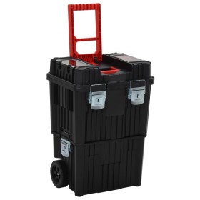 Black and Red Polypropylene Tool Cart by vidaXL, Tool cabinets - Ref: Foro24-152098, Price: 57,99 €, Discount: %