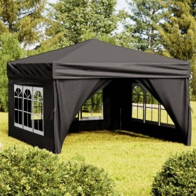 Folding party tent with side walls black 3x3 m by vidaXL, Tents and gazebos - Ref: Foro24-93525, Price: 148,99 €, Discount: %