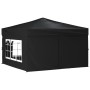 Carpa para fiestas plegable con paredes laterales negro 3x3 m de vidaXL, Carpas y cenadores - Ref: Foro24-93525, Precio: 132,...