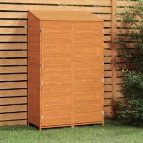 Cobertizo de jardín madera maciza abeto marrón 102x52x174,5cm de vidaXL, Cobertizos - Ref: Foro24-152193, Precio: 271,26 €, D...