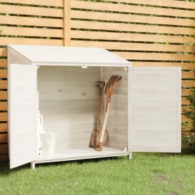 Cobertizo de jardín madera de abeto maciza blanco 102x52x112 cm de vidaXL, Cobertizos - Ref: Foro24-152183, Precio: 172,99 €,...