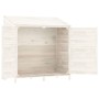 Cobertizo de jardín madera de abeto maciza blanco 102x52x112 cm de vidaXL, Cobertizos - Ref: Foro24-152183, Precio: 185,96 €,...