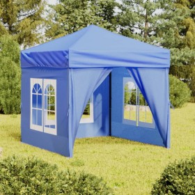 Carpa para fiestas plegable con paredes laterales azul 2x2 m de vidaXL, Carpas y cenadores - Ref: Foro24-93500, Precio: 112,8...