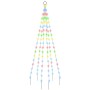 Árbol de Navidad en asta de bandera 108 LED de colores 180 cm de vidaXL, Luces de Navidad - Ref: Foro24-343521, Precio: 19,24...