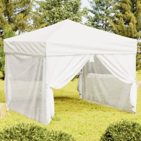 Carpa para fiestas plegable con paredes laterales blanca 3x3 m de vidaXL, Carpas y cenadores - Ref: Foro24-93531, Precio: 120...