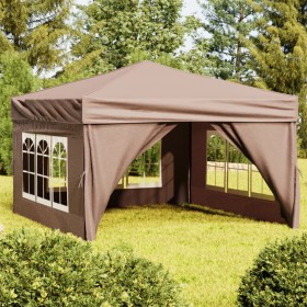 Folding party tent with taupe gray side walls 3x3 m by vidaXL, Tents and gazebos - Ref: Foro24-93526, Price: 139,14 €, Discou...