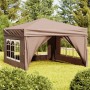 Folding party tent with taupe gray side walls 3x3 m by vidaXL, Tents and gazebos - Ref: Foro24-93526, Price: 138,76 €, Discou...