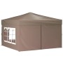 Folding party tent with taupe gray side walls 3x3 m by vidaXL, Tents and gazebos - Ref: Foro24-93526, Price: 138,76 €, Discou...