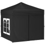 Faltbares Partyzelt mit Seitenwänden schwarz 2x2 m von vidaXL, Zelte und Pavillons - Ref: Foro24-93504, Preis: 118,51 €, Raba...