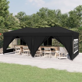 Carpa para fiestas plegable con paredes laterales negra 3x6 m de vidaXL, Carpas y cenadores - Ref: Foro24-93546, Precio: 218,...