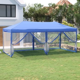 Carpa para fiestas plegable con paredes laterales azul 3x6 m de vidaXL, Carpas y cenadores - Ref: Foro24-93549, Precio: 196,9...