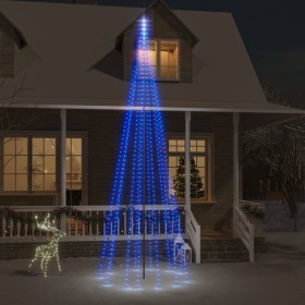 Árbol de Navidad en asta de bandera 732 LED azul 500 cm de vidaXL, Luces de Navidad - Ref: Foro24-343528, Precio: 68,99 €, De...