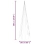 Christmas tree on flagpole with 732 blue LED lights 500 cm by vidaXL, Christmas lights - Ref: Foro24-343528, Price: 39,05 €, ...