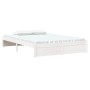 Estructura de cama madera maciza de pino blanco 135x190 cm de vidaXL, Camas y somieres - Ref: Foro24-833232, Precio: 179,10 €...