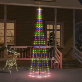 Weihnachtsbaum am Fahnenmast 310 bunte LEDs 300 cm von vidaXL, Weihnachtsbeleuchtung - Ref: Foro24-343525, Preis: 26,16 €, Ra...