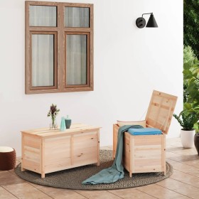 Solid fir wood cushion trunk 100x50x56 cm by vidaXL, Outdoor storage boxes - Ref: Foro24-152166, Price: 135,99 €, Discount: %